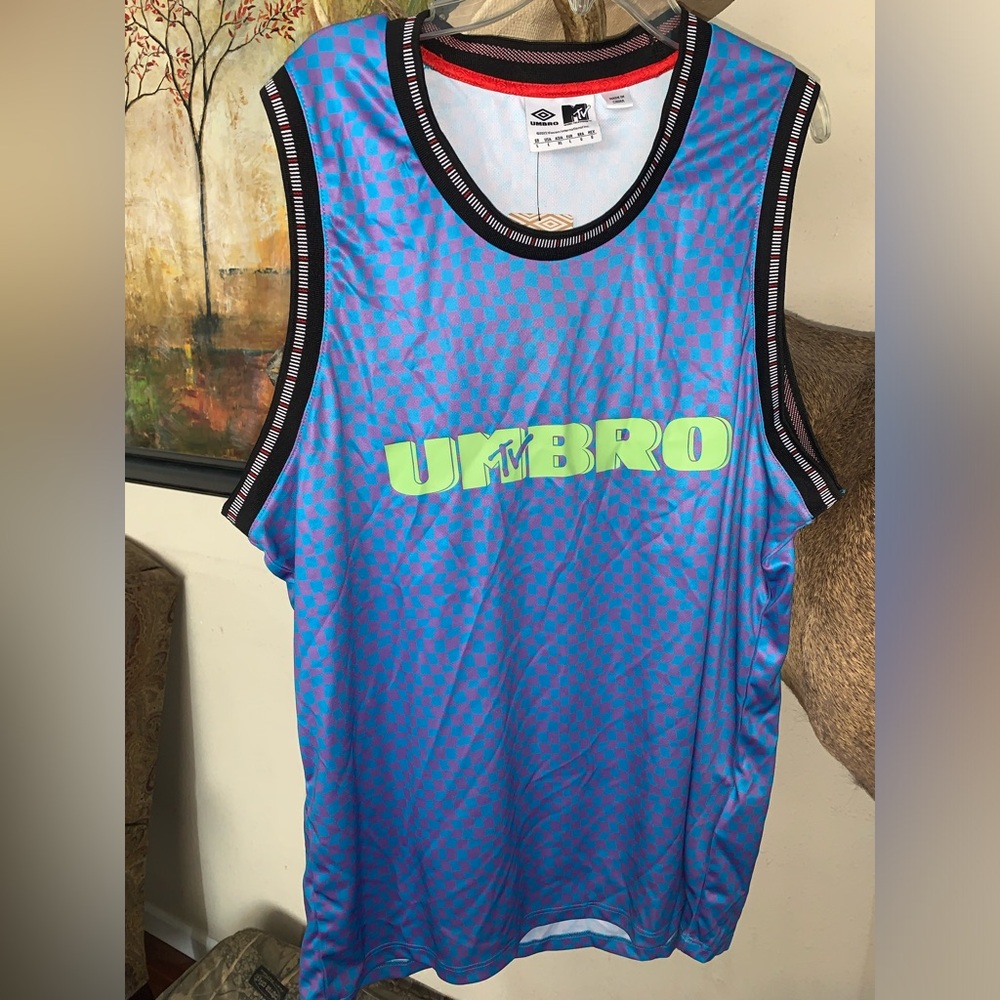 Retro MTV tank top jersey - size large, by Umbro, NWT